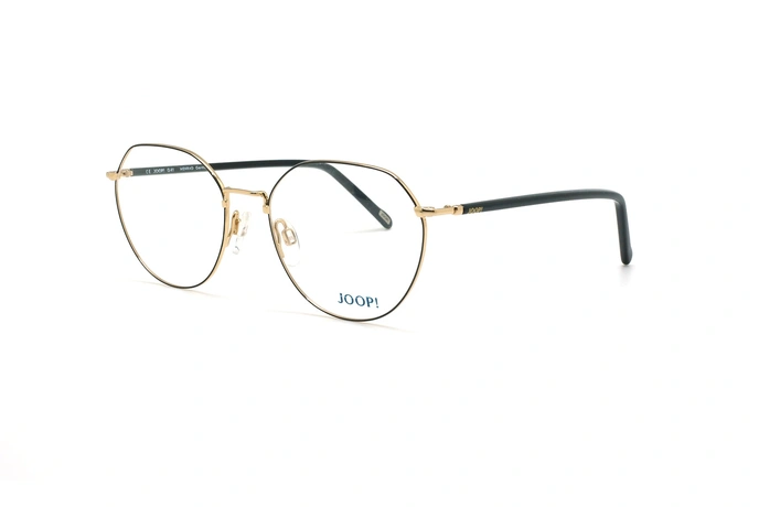 عینک طبی گرد جوپ - JOOP 83264 - مشکی طلایی - عکاسی وحدت - زاویه سه رخ 