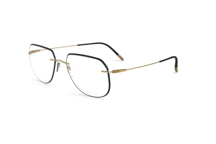 عینک طبی خلبانی سیلوئت - 5500 Silhouette Titan - مشکی - عکاسی وحدت - زاویه سه رخ 