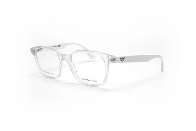 عینک طبی مستطیلی امپریو آرمانی - Emporio Armani EA9733 - سفید - عکاسی وحدت - زاویه سه رخ 