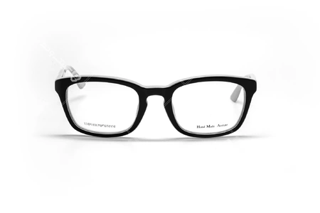 عینک طبی مربعی امپریو آرمانی - Emporio Armani EA9673 - مشکی سفید - عکاسی وحدت - زاویه روبرو