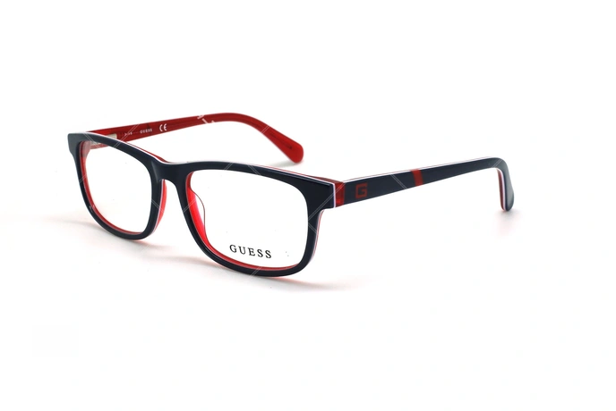 عینک طبی مستطیلی گس - GUESS GU9179 - مشکی قرمز - عکاسی وحدت - زاویه سه رخ 