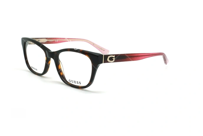 عینک طبی گربه ای گس - GUESS GU2678 - قهوه ای هاوانا - عکاسی وحدت - زاویه سه رخ 