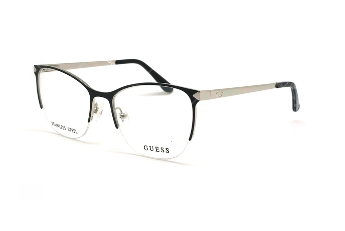 عینک طبی گربه ای گس - GUESS GU2666 - مشکی - عکاسی وحدت - زاویه سه رخ 