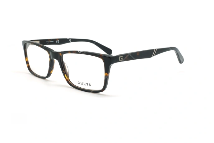 عینک طبی مستطیلی گس - GUESS GU1954 - قهوه ای هاوانا - عکاسی وحدت - زاویه سه رخ