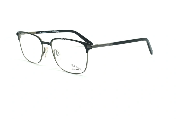 عینک طبی زیرگریف جگوار JAGUAR 33704 - مشکی طوسی - عکاسی وحدت - زاویه سه رخ 