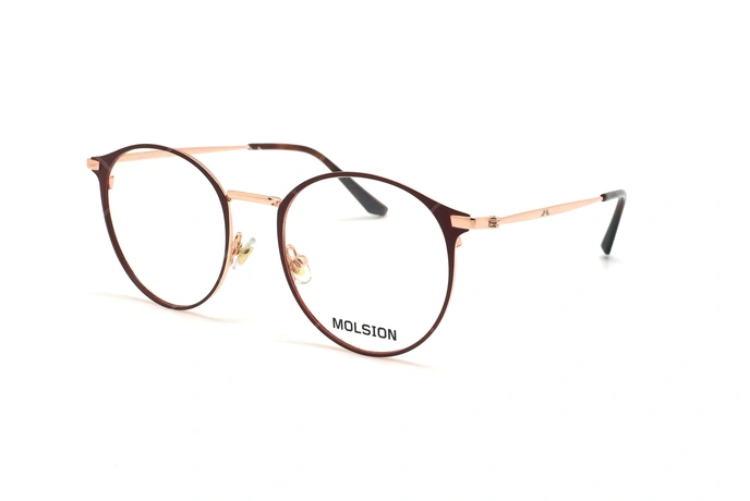 عینک طبی گرد مولسیون - MOLSION MJ7035 - عکاسی وحدت-عکس زاویه سه رخ
