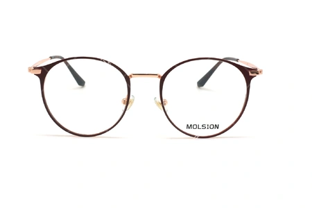 عینک طبی گرد مولسیون - MOLSION MJ7035 - عکاسی وحدت-عکس زاویه روبرو