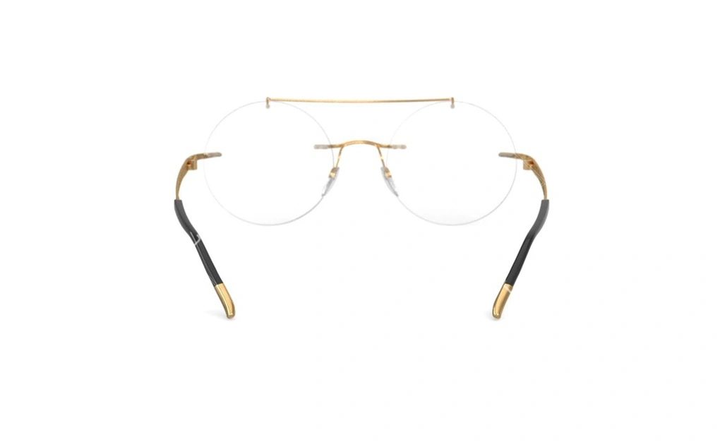 عینک طبی گرد گریف سیلوئت - Silhouette 5528GM - عکاسی وحدت - عکس زاویه پشت