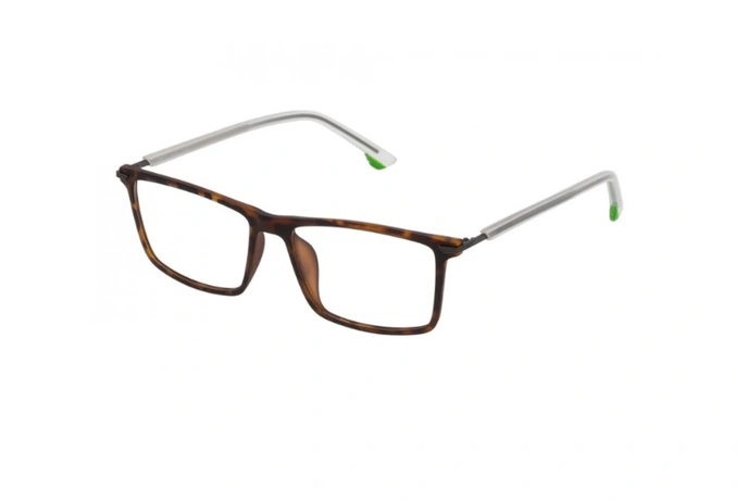 عینک طبی پلیس -POLICE VPL559 - رنگ فریم قهوه ای هاوانا - اپتیک وحدت - عکس زاویه سه رخ