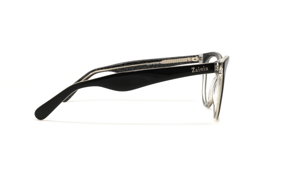 عینک طبی گربه ای مشکی زینیا Z8125 031GG - عکاسی وحدت - زاویه کنار