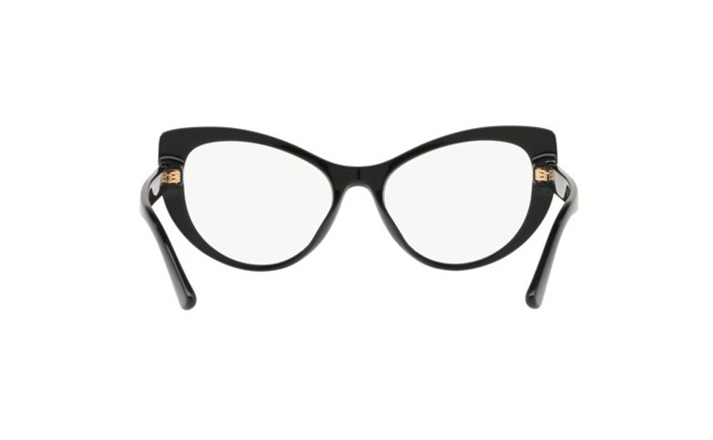 عینک طبی کائوچویی مشکی رنگ گربه ای دولچه گابانا - زاویه داخل