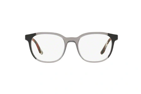 عینک طبی پرادا کائوچویی چند رنگ، شیشه ای مشکی قرمز دودی - زاویه روبرو