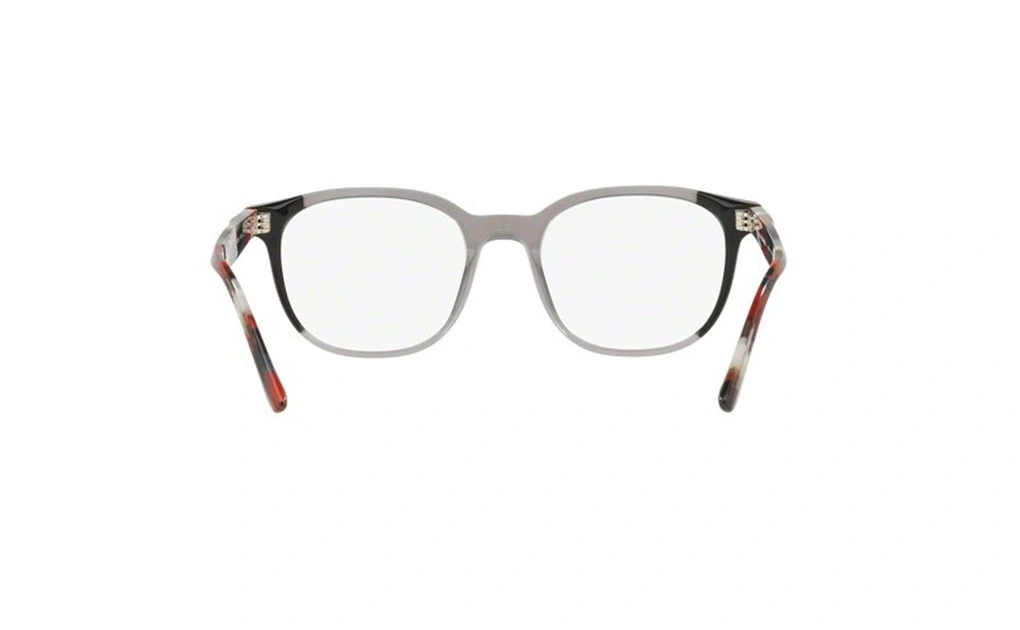 عینک طبی پرادا کائوچویی چند رنگ، شیشه ای مشکی قرمز دودی - زاویه داخل