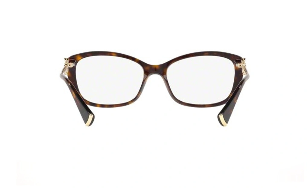 عینک طبی بولگاری - دسته طلایی بدنه کائوچویی قهوه ای هاوانا - از کالکشن دیوا - زاویه داخل