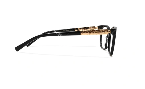 عینک طبی بیضی گوشه دار آناهیکمن - دسته دو رو - رنگ مشکی - عکاسی وحدت - زاویه کنار