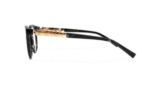 عینک طبی بیضی شکل طرح گربه ای آناهیکمن - دسته دو رو - رنگ مشکی - عکاسی وحدت - زاویه کنار