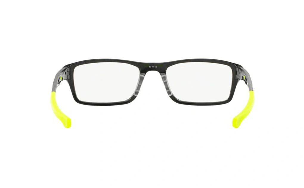 عینک طبی اوکلی بیس دار مستطیلی مشکی براق - ویژه فروش آنلاین - زاویه پشت