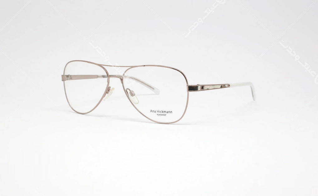 عینک طبی مدل خلبانی آنا هیکمن - Ana Hickmann Aviator - رنگ نقره ای - عکاسی وحدت - زاویه سه رخ