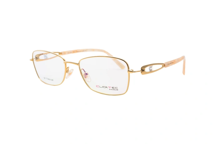 عینک فلزی تیتانیومی کلیک تک - زاویه سه رخ