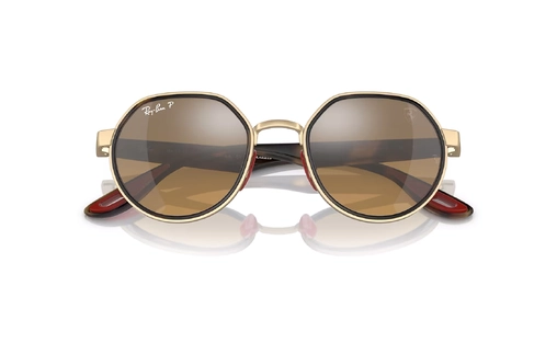 عینک آفتابی - تمام فریم - کائوچویی - ری بن - قهوه ای هاوانا - قهوه ای جیوه ای - عکس شماره 4