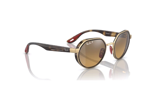 عینک آفتابی - تمام فریم - کائوچویی - ری بن - قهوه ای هاوانا - قهوه ای جیوه ای - عکس شماره 5