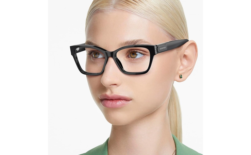 عینک طبی - تمام فریم - کائوچویی - سواروسکی - مشکی - عکس شماره 4