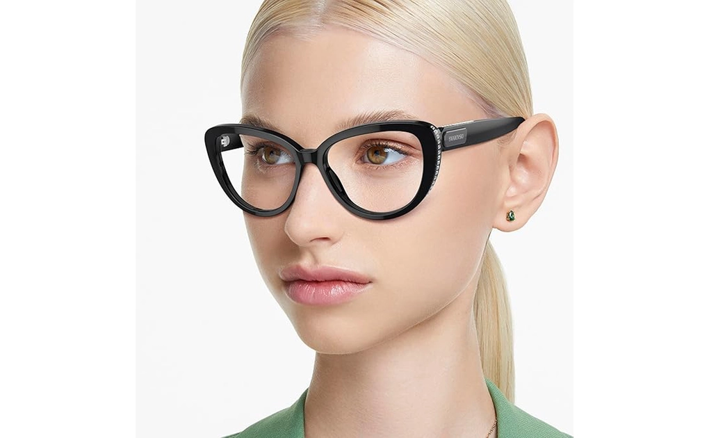 عینک طبی - تمام فریم - کائوچویی - سواروسکی - مشکی - عکس شماره 4