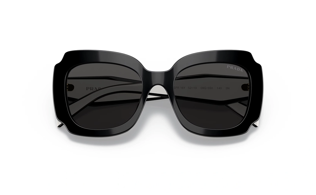 عینک آفتابی - تمام فریم - کائوچویی - پرادا - مشکی, سفید - دودی - عکس شماره 4