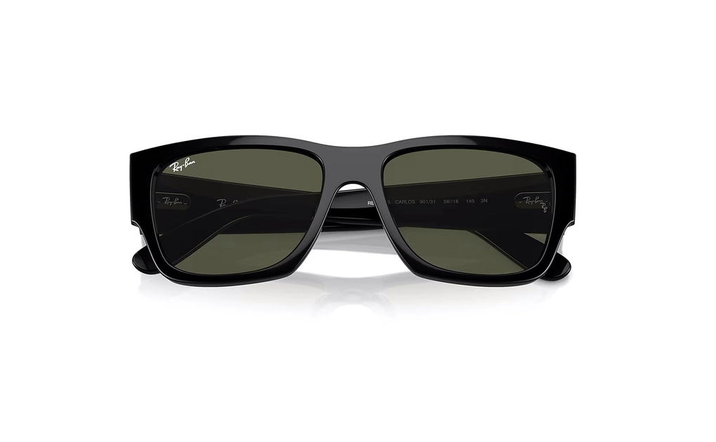 عینک آفتابی - تمام فریم - کائوچویی - ری بن - مشکی - سبز - عکس شماره 4