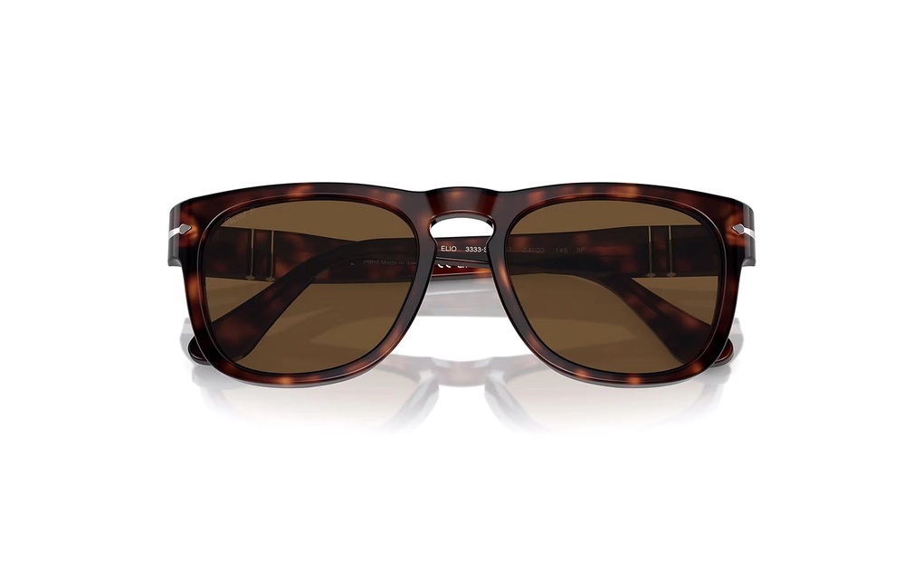 عینک آفتابی پلاریزه پرسول PO3333S با بدنه قهوه‌ای هاوانا و عدسی قهوه‌ای - زاویه بالا