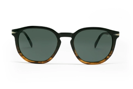 عینک آفتابی دیوید بکام مدل DB1099 با بدنه قهوه‌ای هاوانا و عدسی سبز - زاویه روبرو