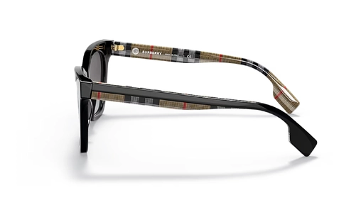 عینک آفتابی - تمام فریم - کائوچویی - بربری - مشکی - دودی طیف دار - عکس شماره 4