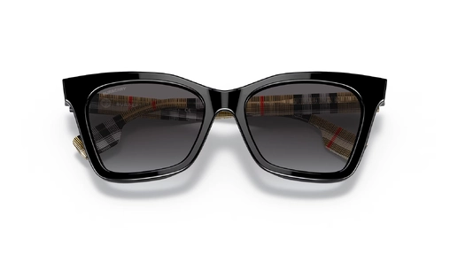 عینک آفتابی - تمام فریم - کائوچویی - بربری - مشکی - دودی طیف دار - عکس شماره 5