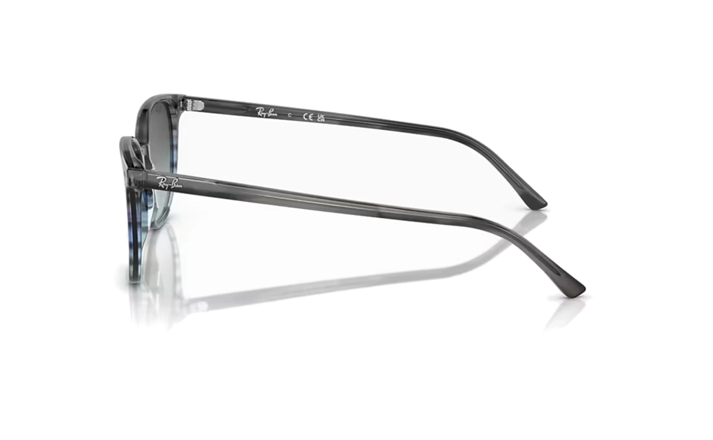 عینک آفتابی - تمام فریم - کائوچویی - ری بن - طوسی, آبی - دودی طیف دار - عکس شماره 4