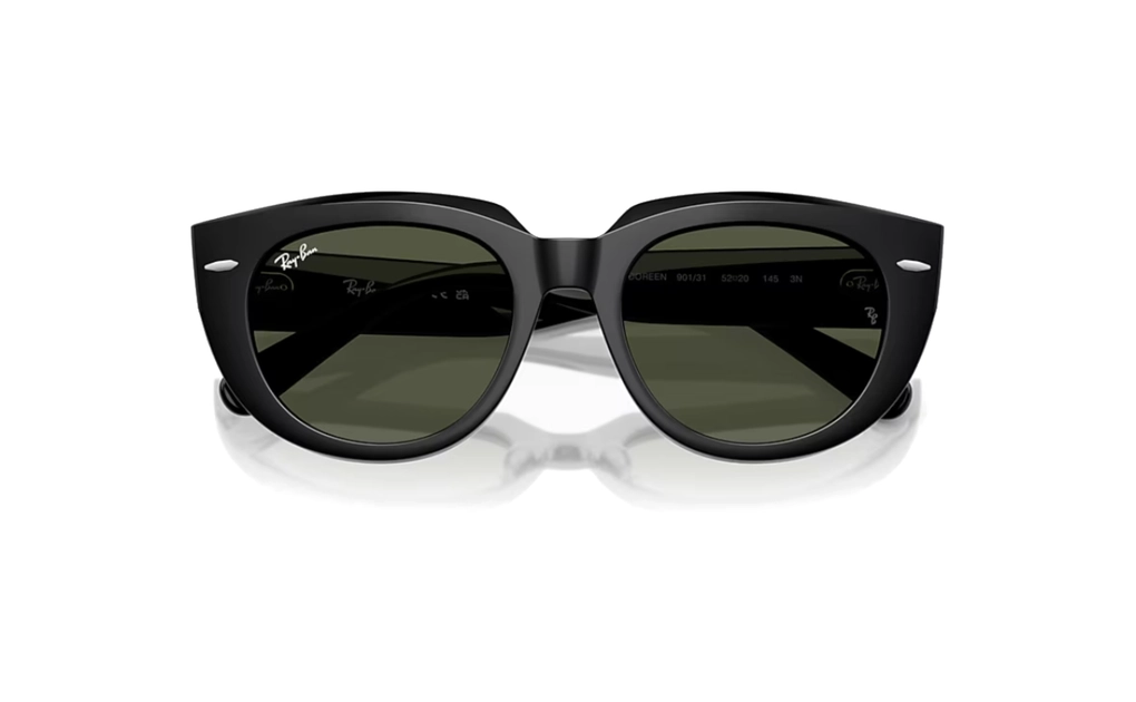 عینک آفتابی - تمام فریم - کائوچویی - ری بن - مشکی - سبز - عکس شماره 4