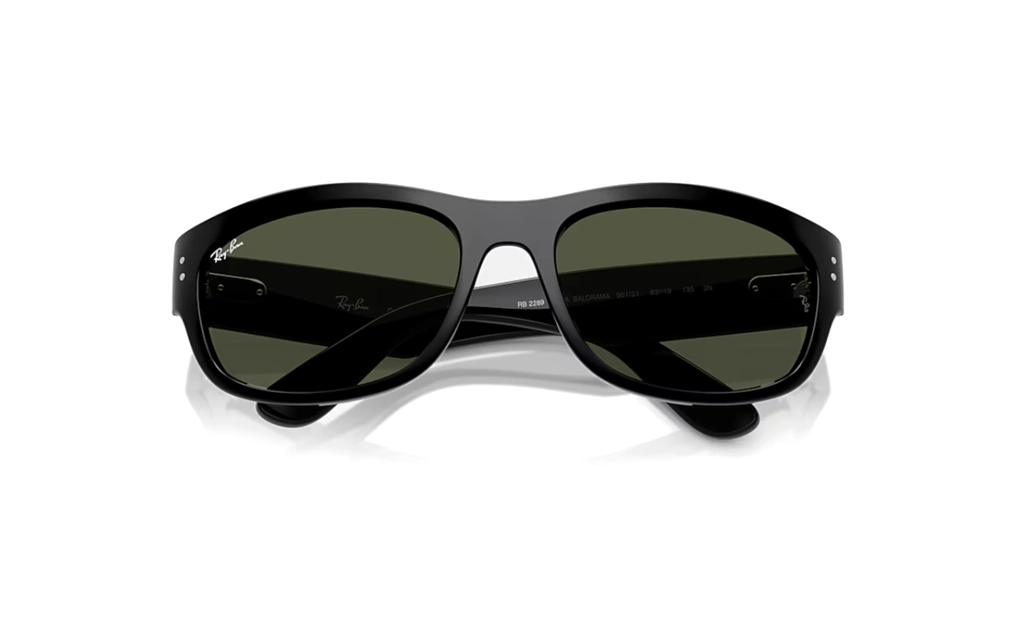 عینک آفتابی - تمام فریم - کائوچویی - ری بن - مشکی - سبز - عکس شماره 4