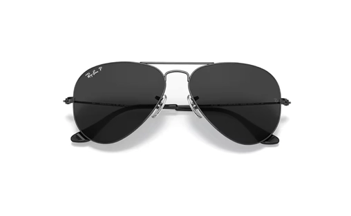 عینک آفتابی - تمام فریم - کائوچویی - ری بن - مشکی - دودی - عکس شماره 5