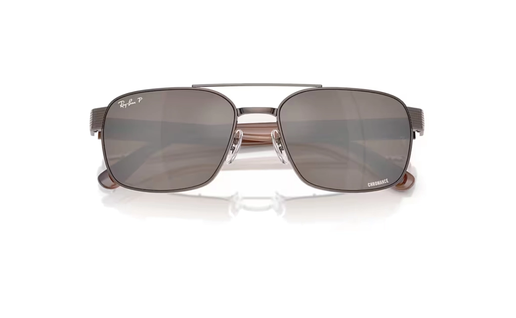 عینک آفتابی - تمام فریم - فلزی - ری بن - قهوه ای - قهوه ای جیوه ای - عکس شماره 4