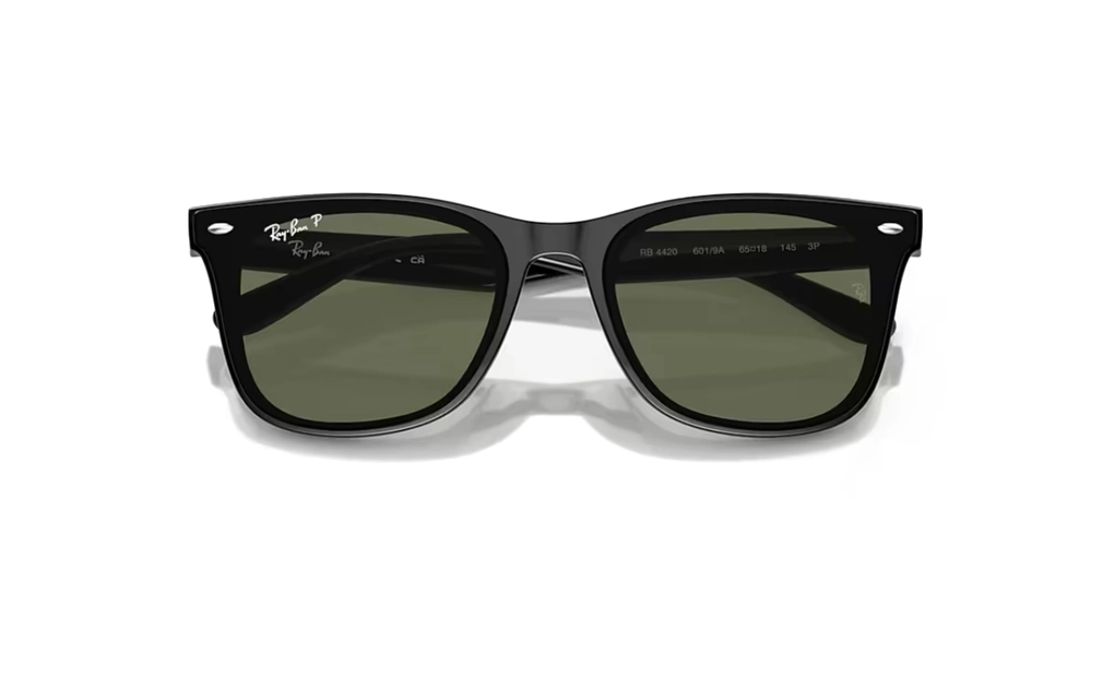 عینک آفتابی - تمام فریم - کائوچویی - ری بن - مشکی - سبز - عکس شماره 4