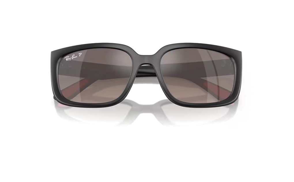 عینک آفتابی - تمام فریم - کائوچویی - ری بن - مشکی - خاکستری جیوه ای, قهوه ای جیوه ای - عکس شماره 4