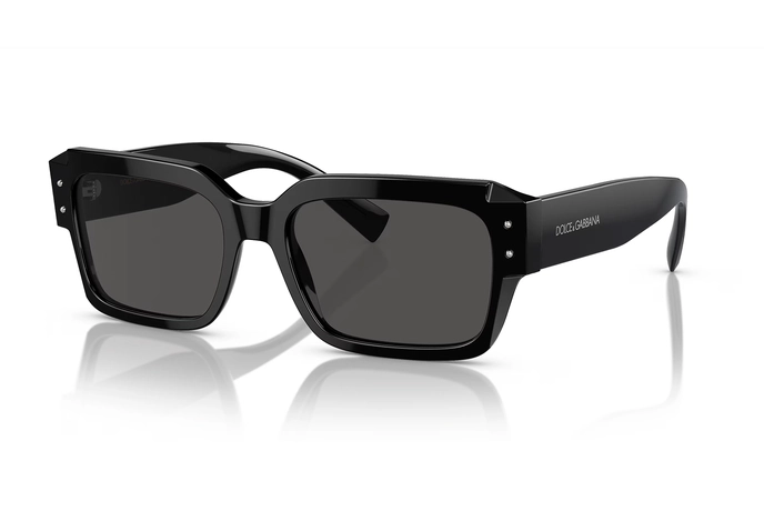 عینک افتابی دولچه و گابانا با بدنه مشکی و عدسی دودی - زاویه سه‌رخ