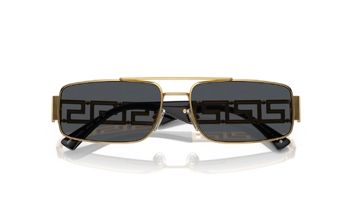 عینک آفتابی - تمام فریم - فلزی - ورساچه - طلایی - دودی - عکس شماره 5