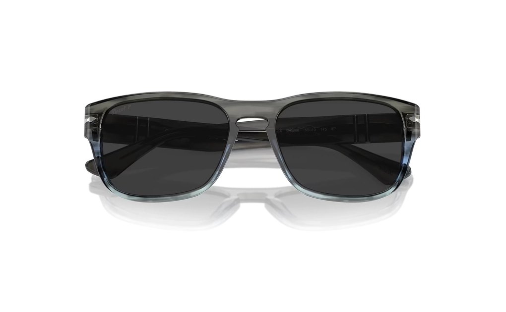 عینک آفتابی - تمام فریم - کائوچویی - پرسول - دودی, آبی, شیشه ای - دودی - عکس شماره 4