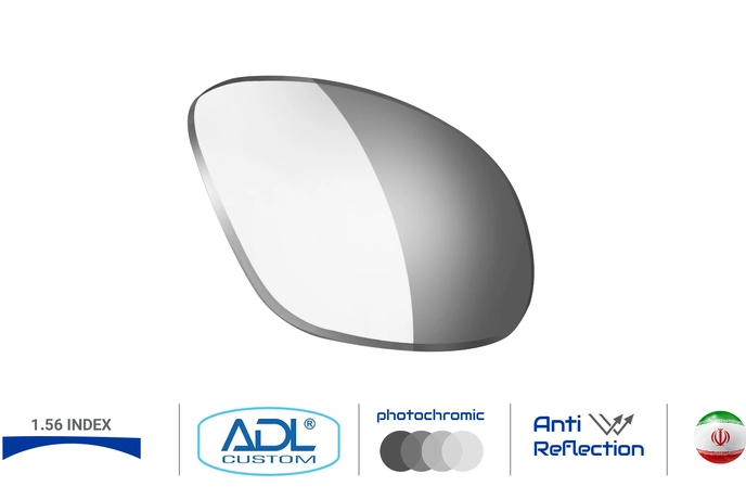 عدسی فتوکرومیک کاستوم - PHOTOCHOROMIC CUSTOM - عدسی کاستوم فتوکرومیک دودی 1.56