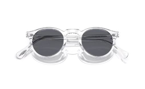 عینک آفتابی گرد شیشه ای فتوکرومیک Oliver Peoples - رنگ عدسی بعد از تیره شده