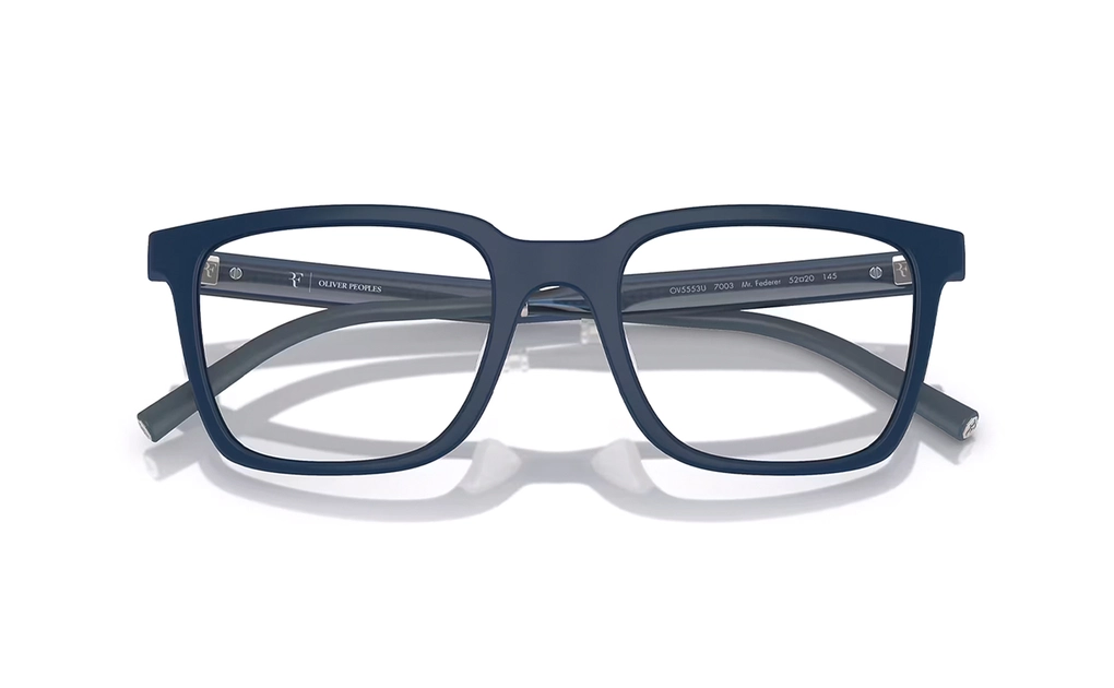 عینک طبی راجر فدرر الیورپیپلز مدل OV5553U با بدنه آبی مات - زاویه بالا