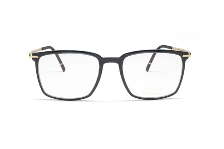 عینک طبی روکش طلای سیلوئت - زاویه روبرو