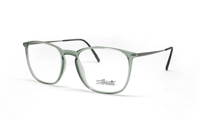 عینک طبی SPX سیلوئت دسته فلزی تیتانیوم رنگ سبز - زاویه سه رخ