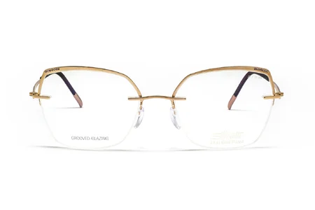 عینک طبی زنانه روکش طلای سیلوئت Silhouette 5546 زیرگریف - زاویه روبرو