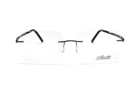 عینک طبی گریف سیلوئت رنگ نقره‌ای نوک مدادی - زاویه روبرو